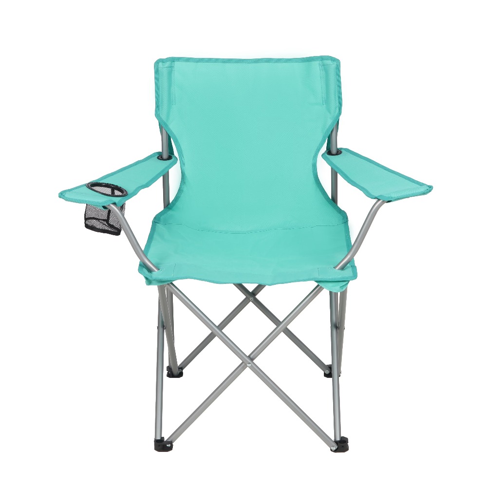 Outdoor Furniture Used - Foldable Quad Camping Chair with Cup