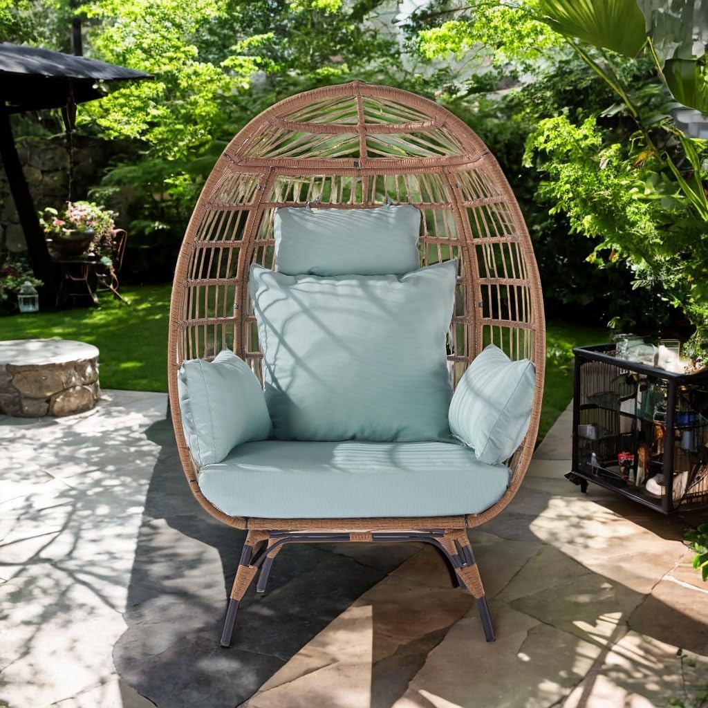 Outdoor Furniture Xl - Oversized Egg Chair Wicker Lounger Indoor