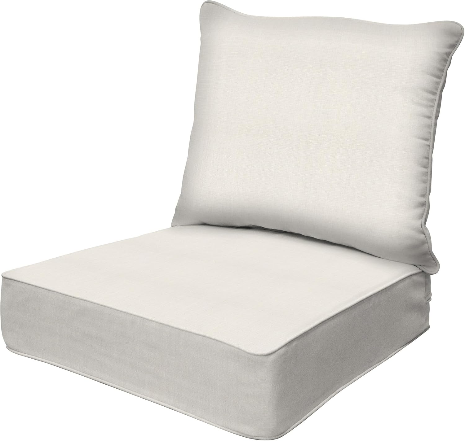 Outdoor Furniture Cushion - Outdoor Patio Furniture, Solid Bone Color,
