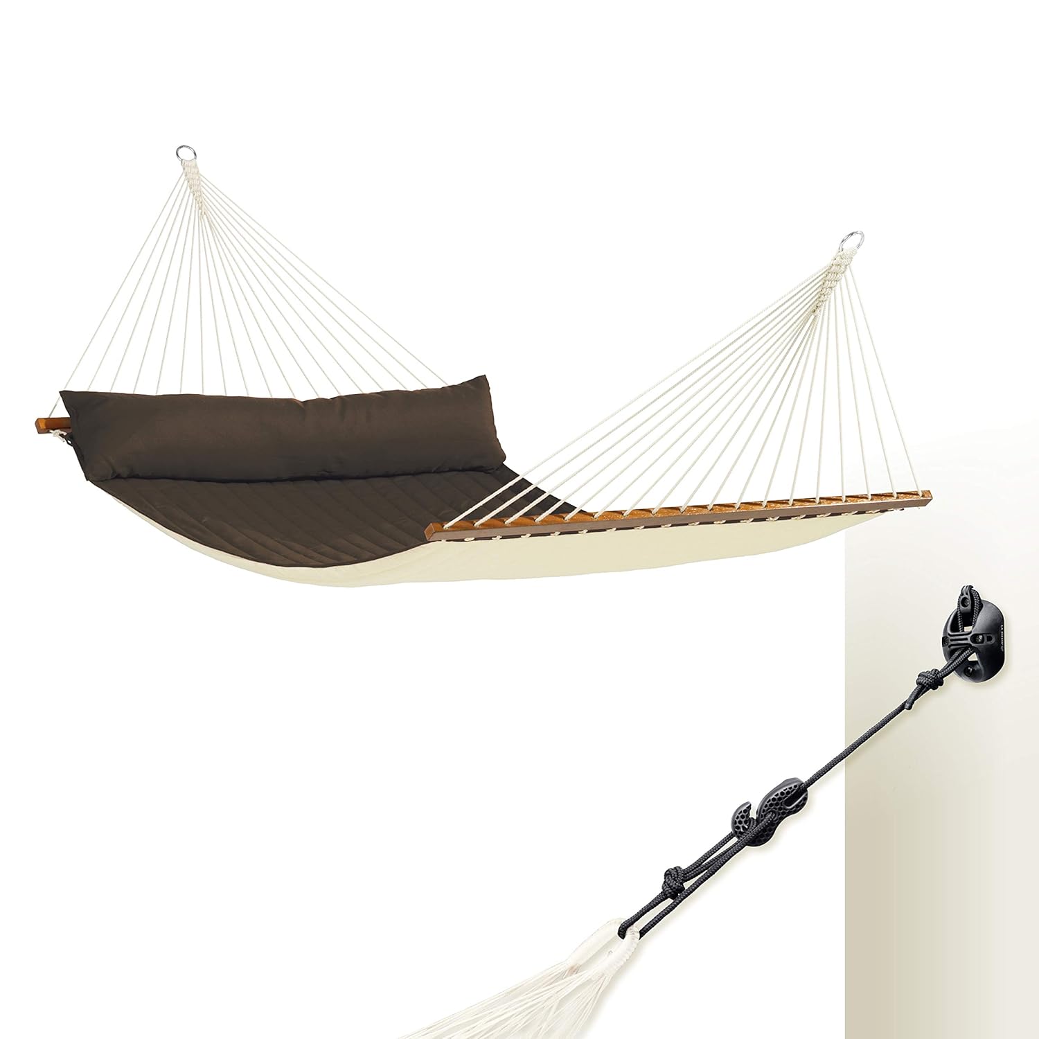 Outdoor Furniture Xl - Quilted Double Hammock Spreader Bar Wall