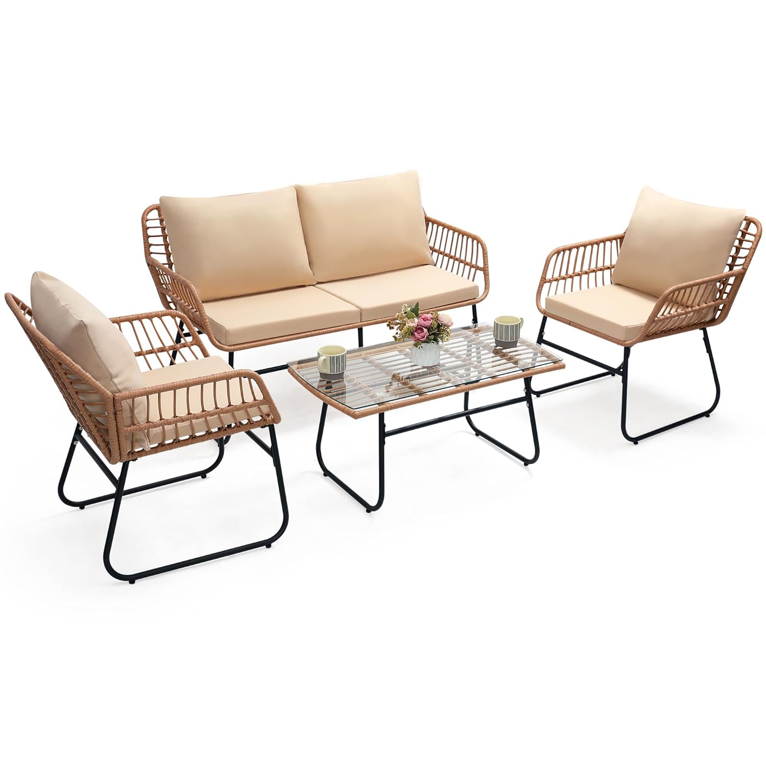 Outdoor Furniture On Sale - 4 Piece Patio Bistro Outdoor Furniture