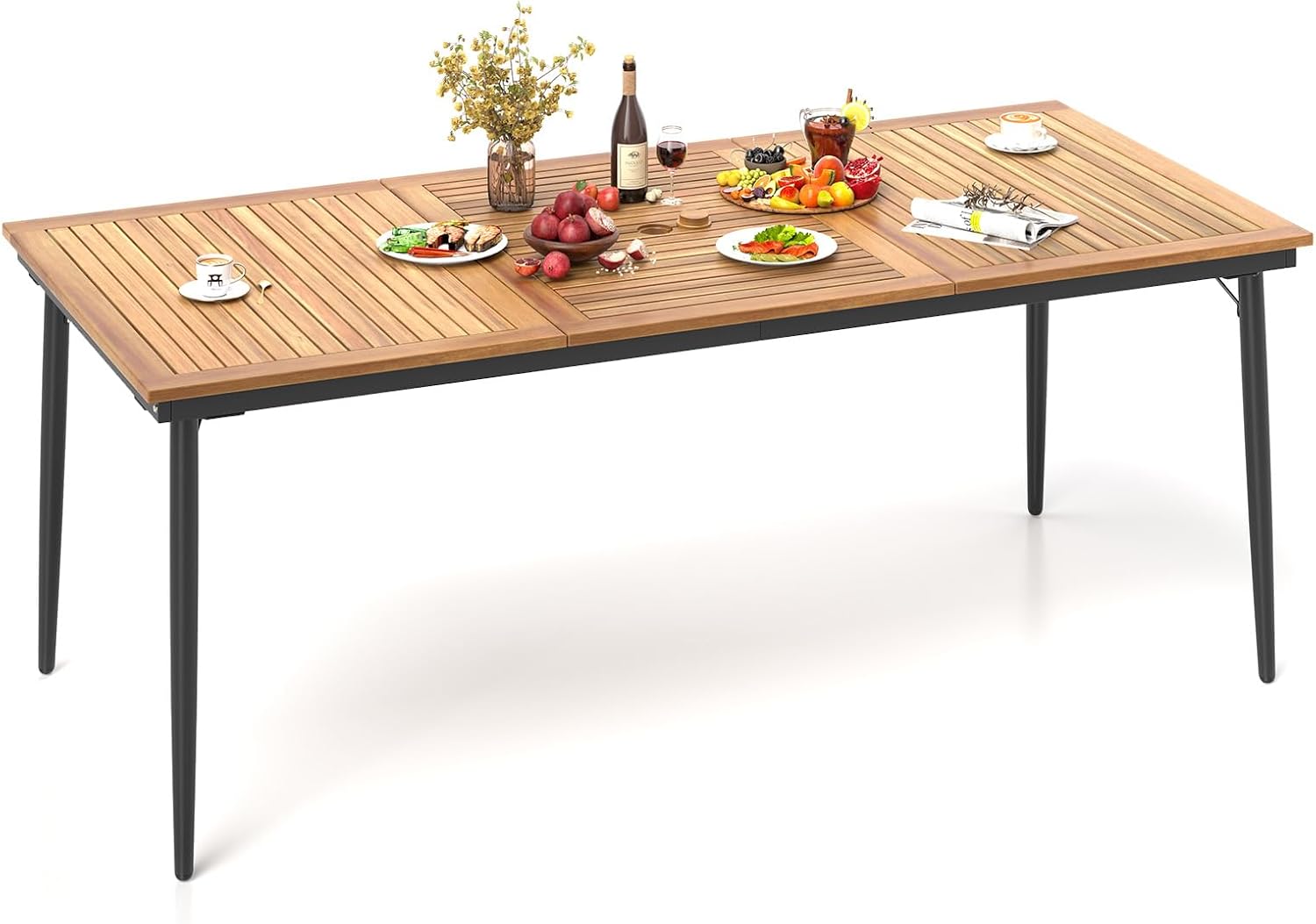 Outdoor Furniture On Sale - Large Rectangular Patio Dining Table With