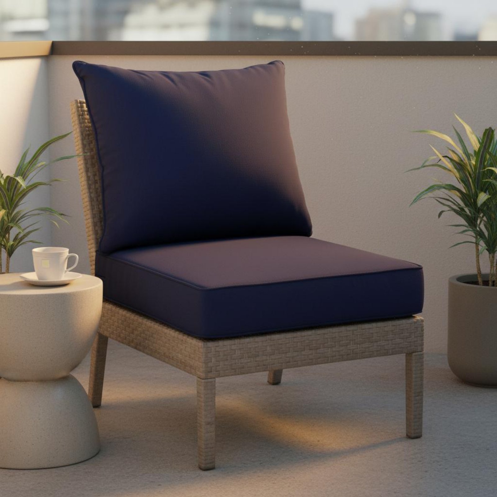 Outdoor Furniture Cushion - Patio Chair Pad Hidden Closure Patio