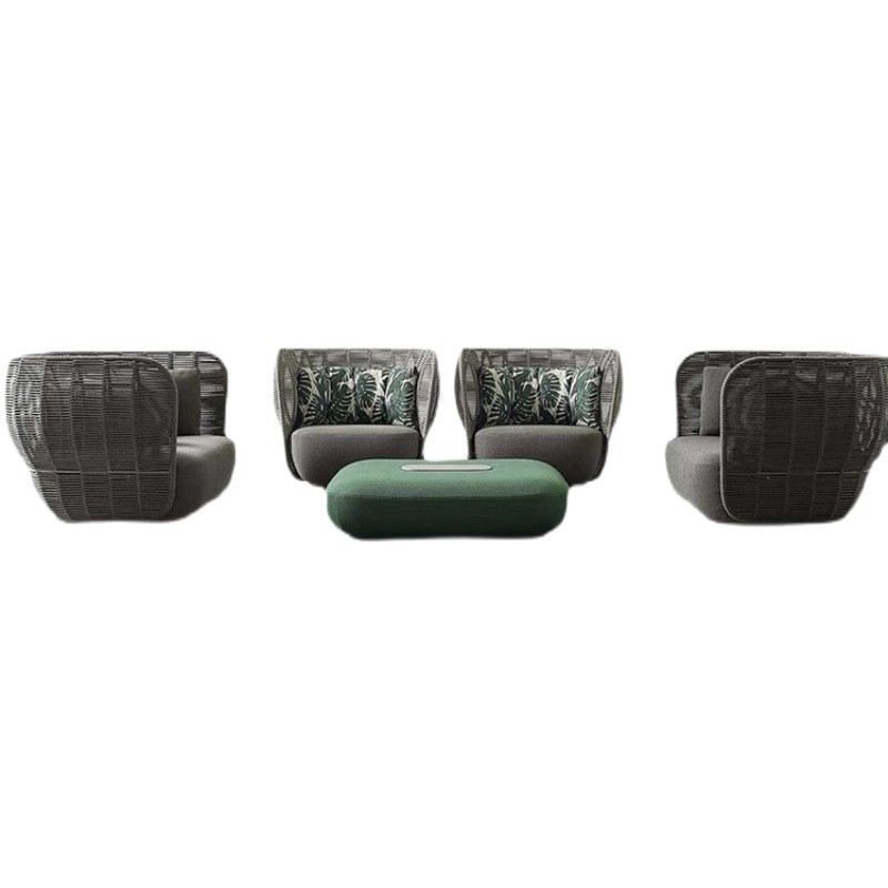 Outdoor Furniture Quick Dry - #Nordic Modular Modern Rattan Outdoor Sofa