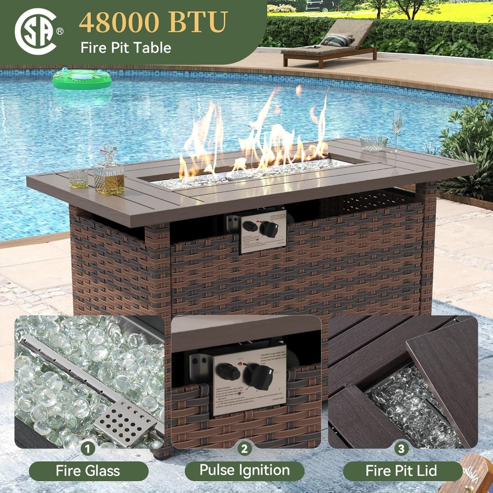Outdoor Furniture Fire Pit Set - Exclusive Deal Outdoor Patio Furniture Set