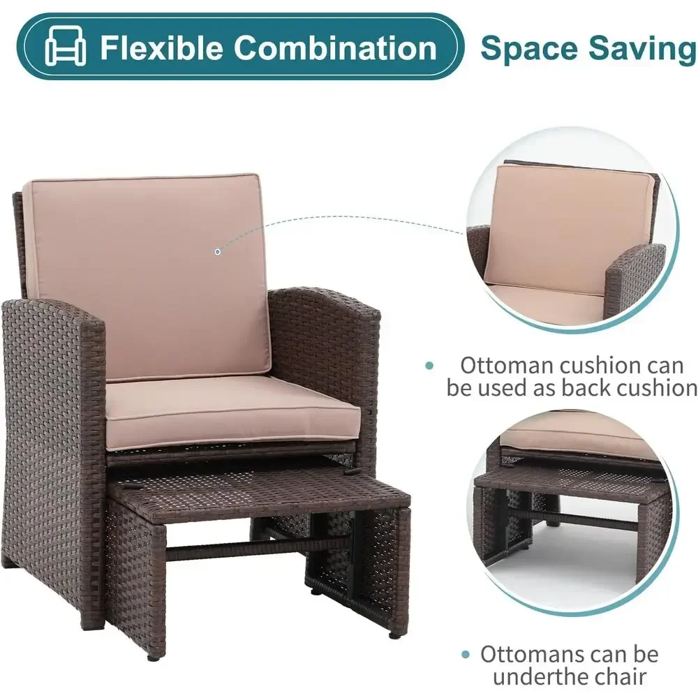 5-Piece Outdoor Patio Furnitur - Outdoor Furniture With Storage For Cushions ulasan dan harga