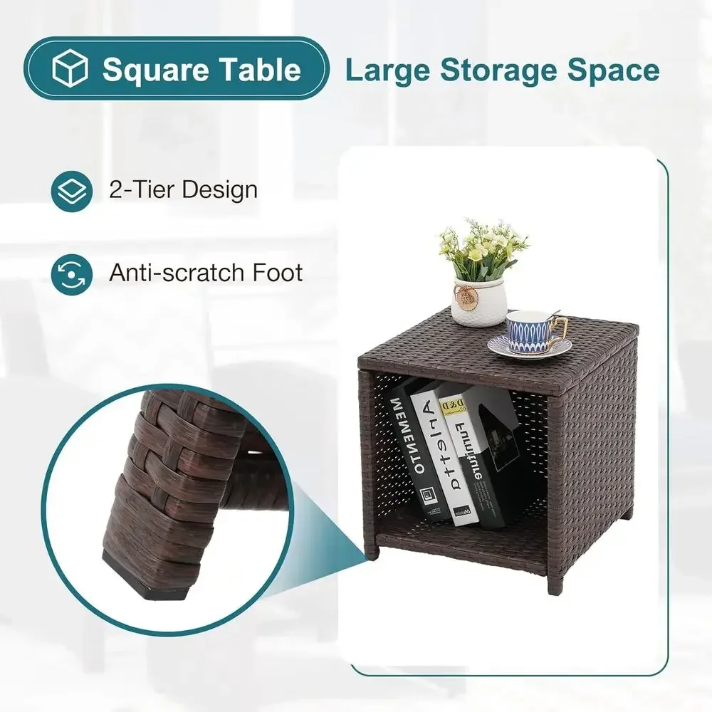 5-Piece Outdoor Patio Furnitur - Outdoor Furniture With Storage For Cushions ulasan dan harga