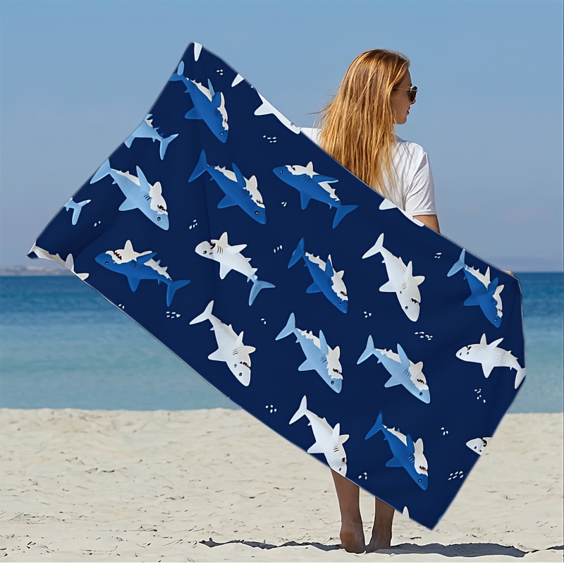 Waterproof Shark Print Beach P - Outdoor Furniture Quick Dry ulasan dan harga