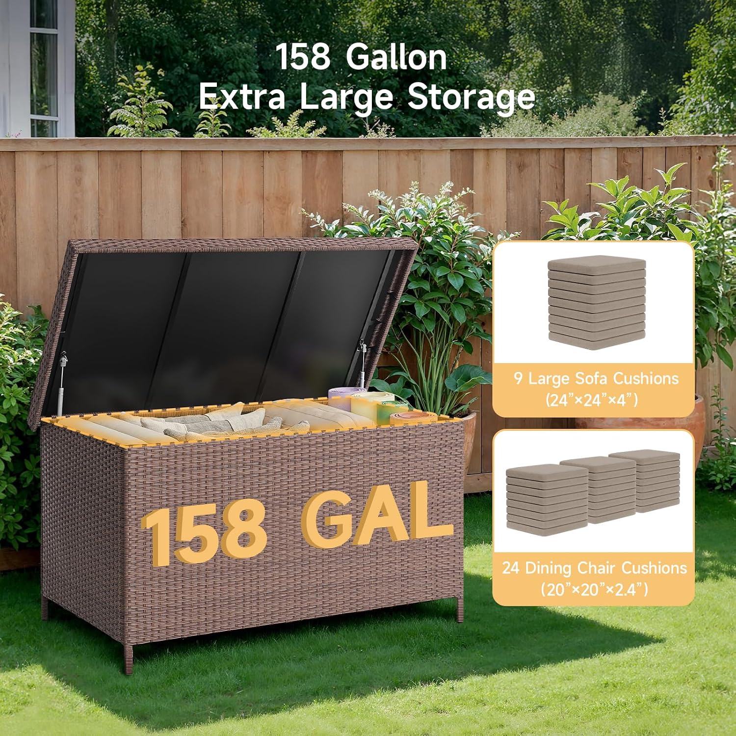 158 Gallon XL Resin Deck Box W - Outdoor Furniture Xl ulasan dan harga
