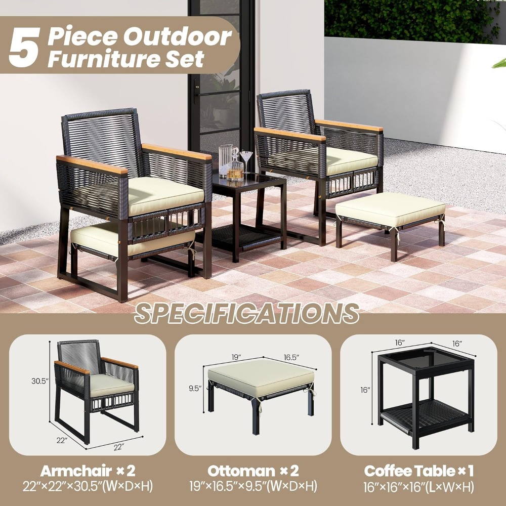 5-Piece Outdoor Conversation S - Outdoor Furniture On Sale ulasan dan harga