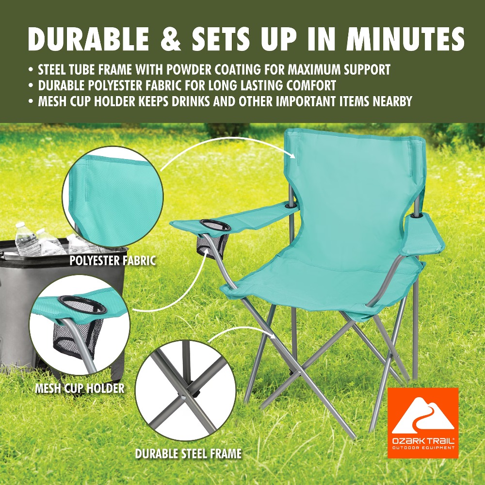 Foldable Quad Camping Chair wi - Outdoor Furniture Used ulasan dan harga