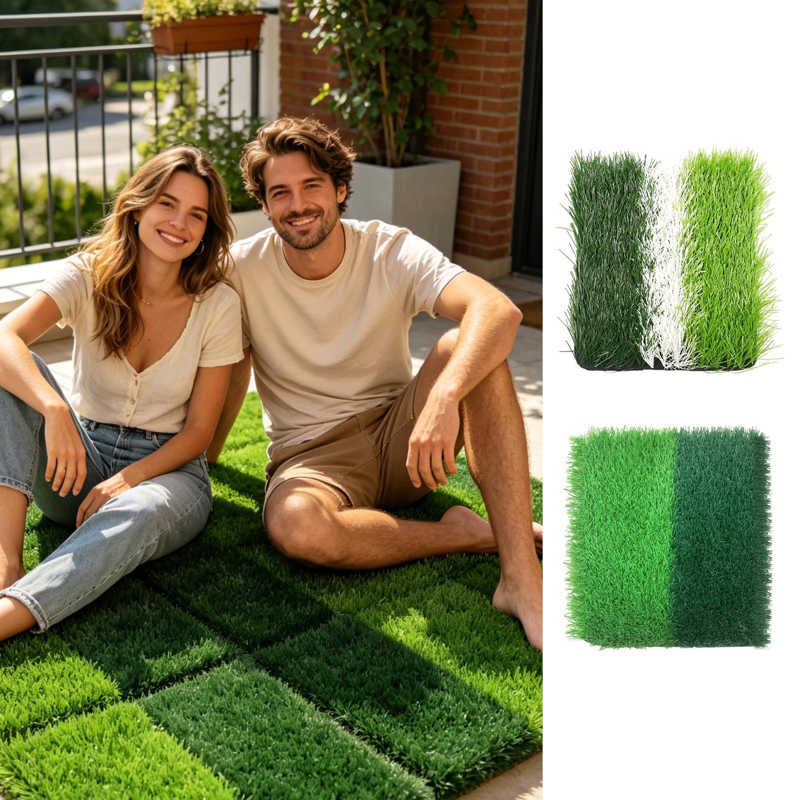 Faux Grass Rug 15.7x15.7in Sof - Outdoor Rug Waterproof ulasan dan harga