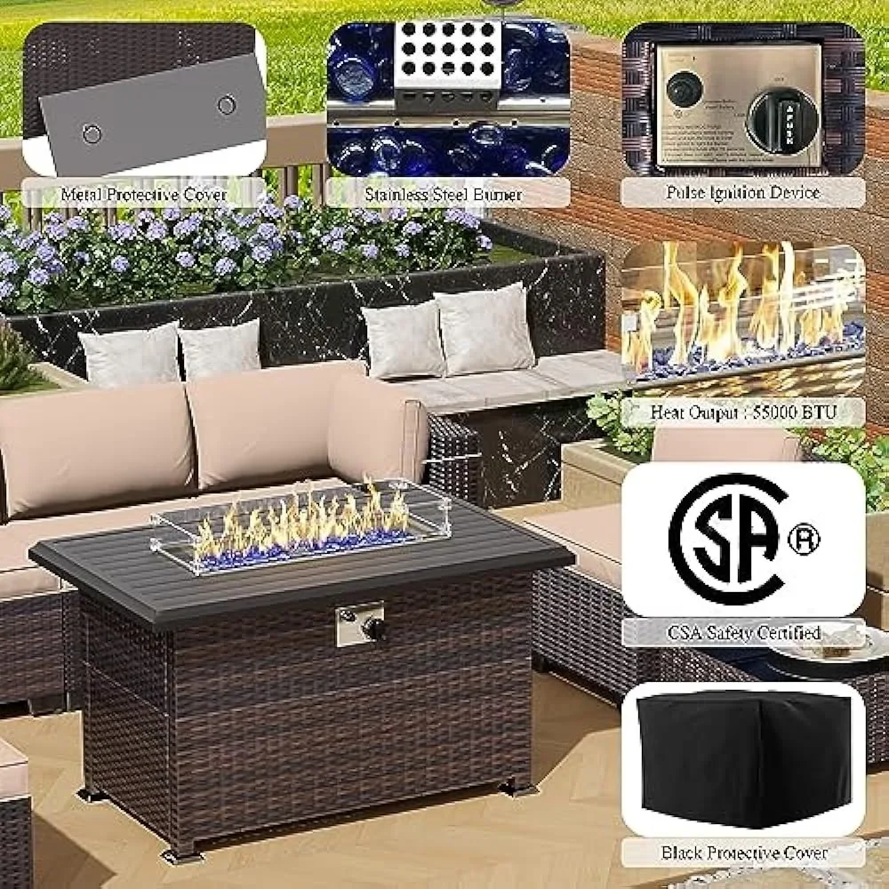 -Patio Furniture Set With Prop - Outdoor Furniture Fire Pit Set ulasan dan harga