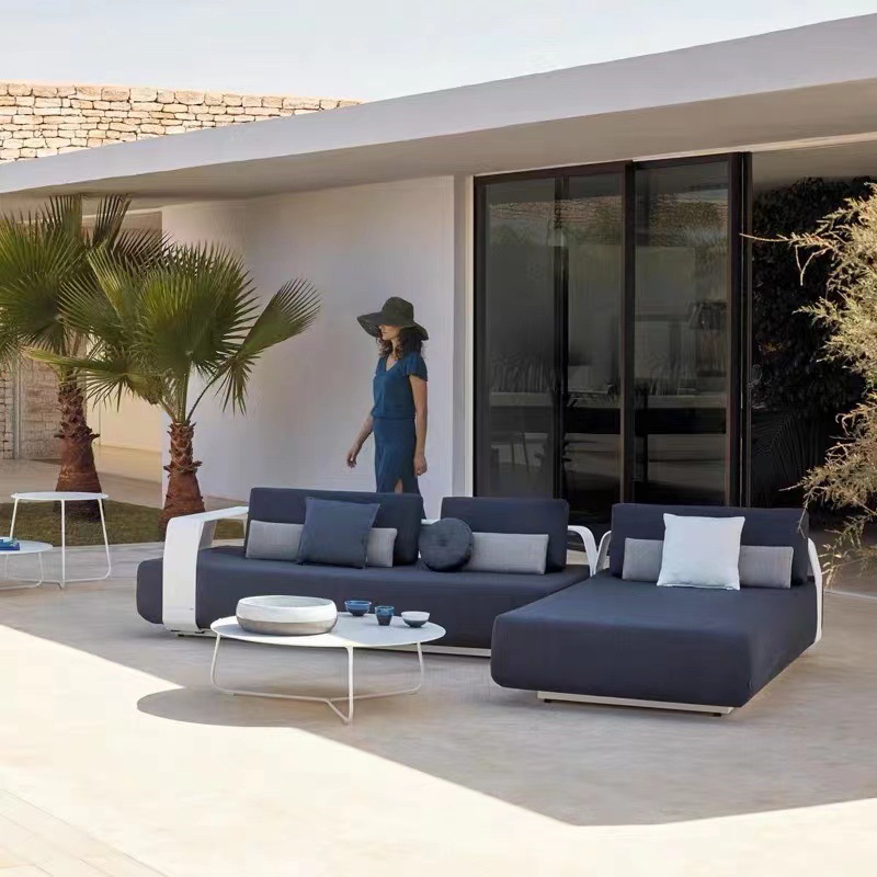 #Blue Aluminum Modern Outdoor  - Outdoor Furniture Quick Dry ulasan dan harga