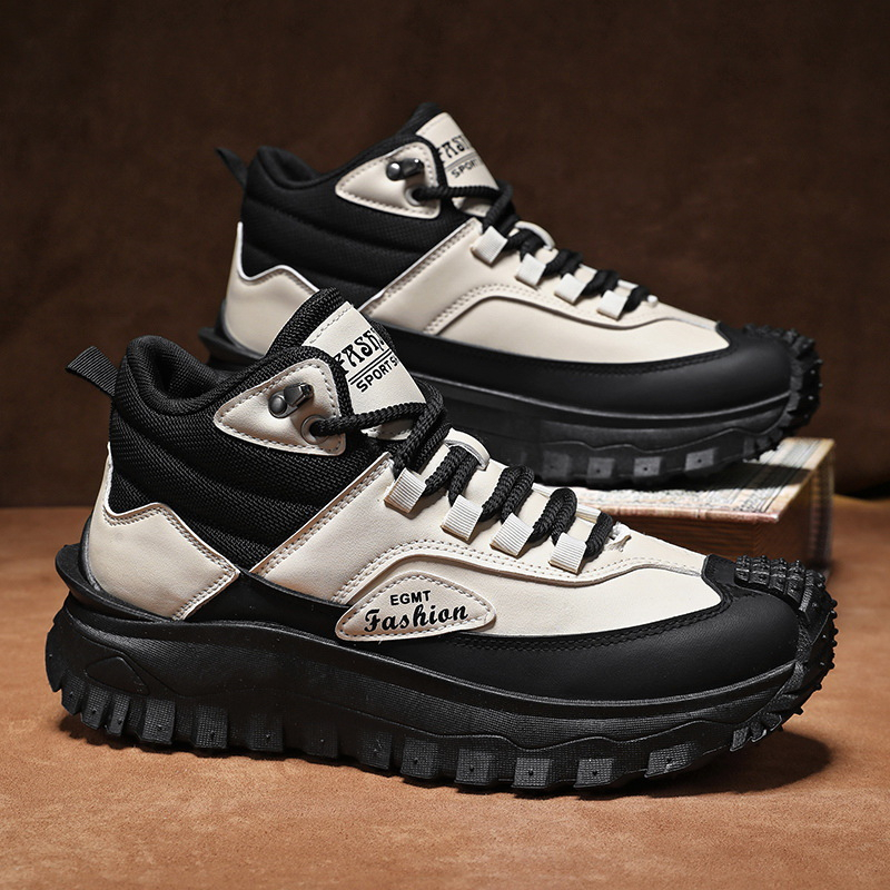 Men'S Black And White Mid Top  - Outdoor Rug Waterproof ulasan dan harga