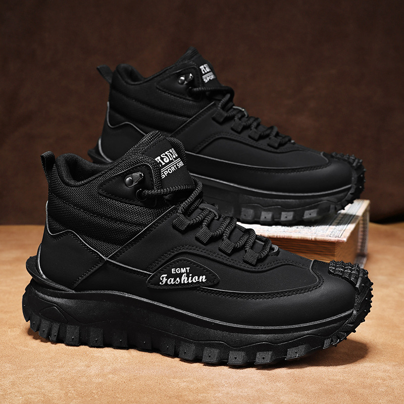Men'S Black And White Mid Top  - Outdoor Rug Waterproof ulasan dan harga