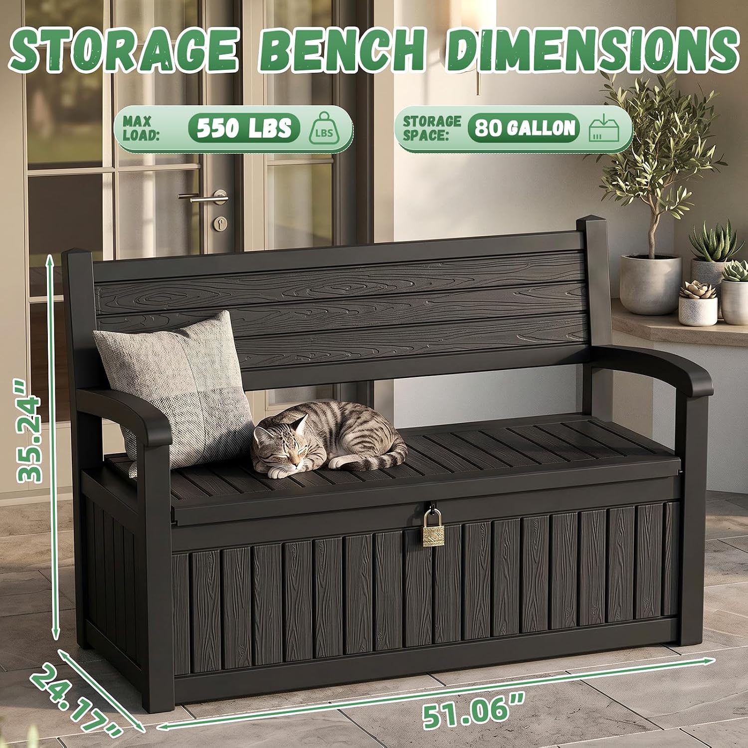 Large Outdoor Storage Bench De - Outdoor Furniture Cushion ulasan dan harga