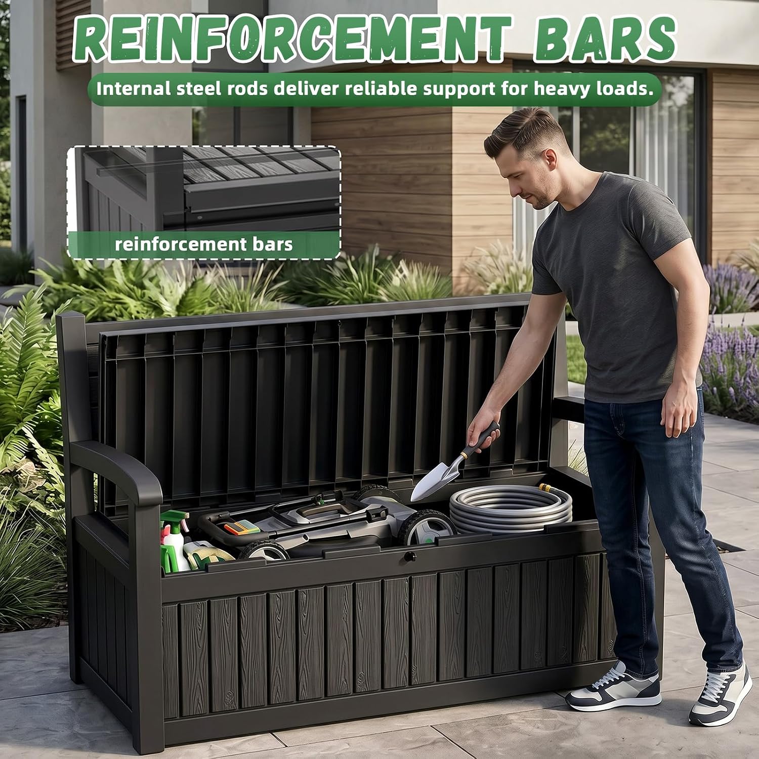 Large Outdoor Storage Bench De - Outdoor Furniture Cushion ulasan dan harga