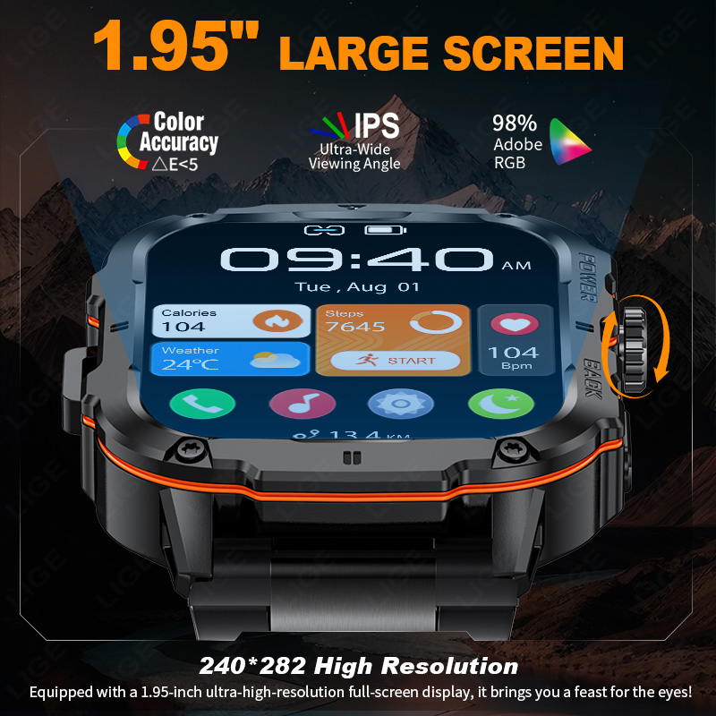 LIGE 2025 Rugged Military Smar - Outdoor Rug Waterproof ulasan dan harga