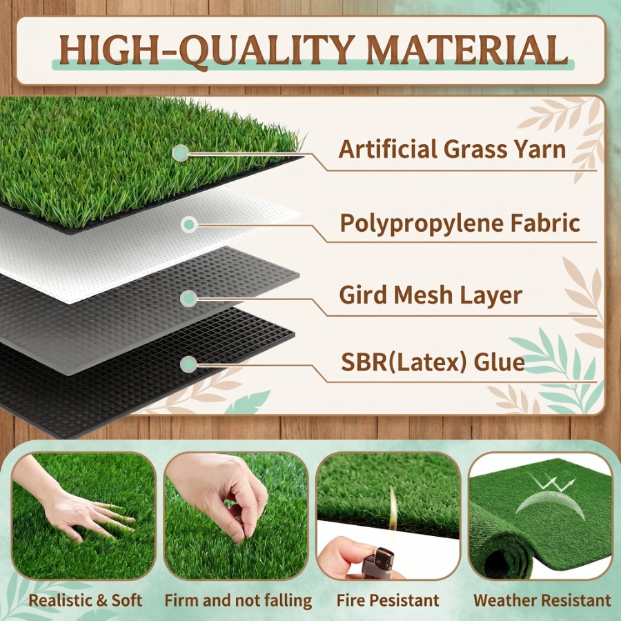 6.5 x 10 Ft Artificial Grass T - Outdoor Rug Waterproof ulasan dan harga