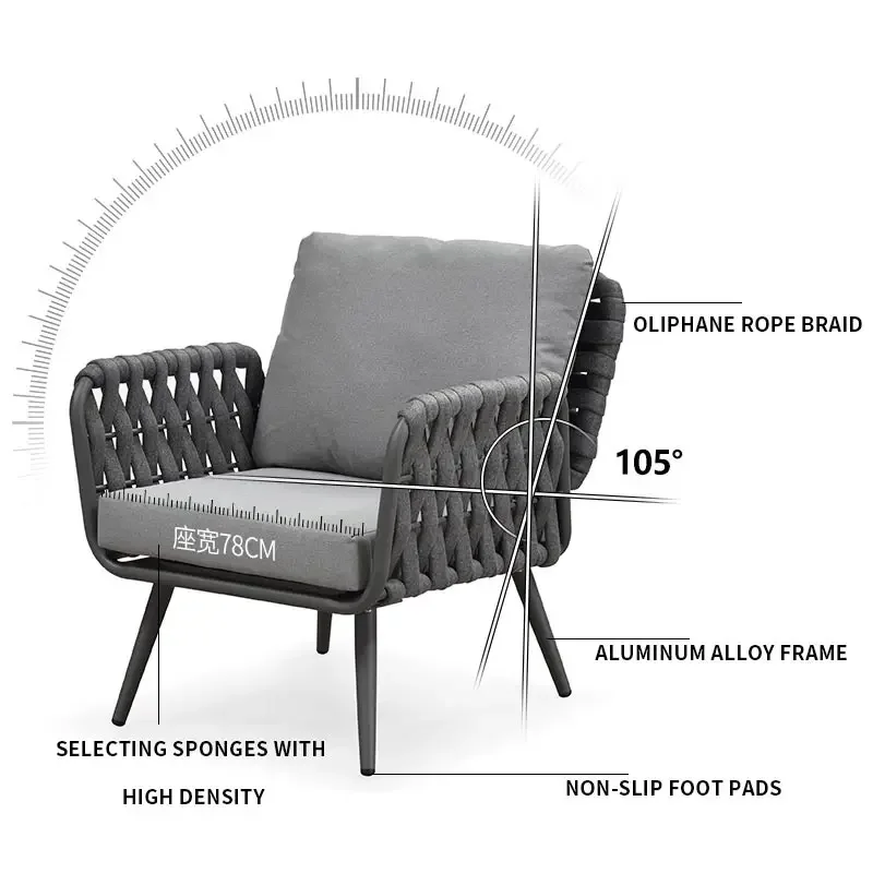 -Modern Style Grey Aluminum Ga - Outdoor Furniture From China ulasan dan harga