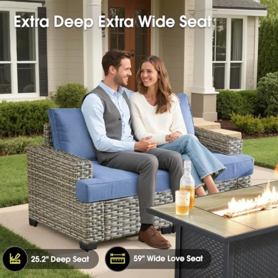 Outdoor Sectional Patio Furnit - Outdoor Furniture Fire Pit Set ulasan dan harga
