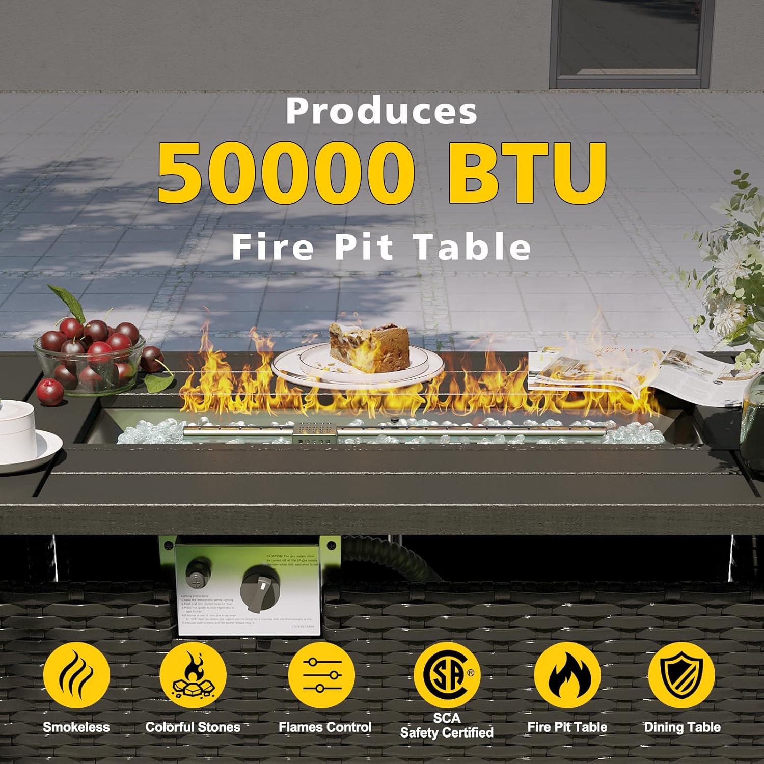 Patio Furniture Set with Fire  - Outdoor Furniture Fire Pit Set ulasan dan harga