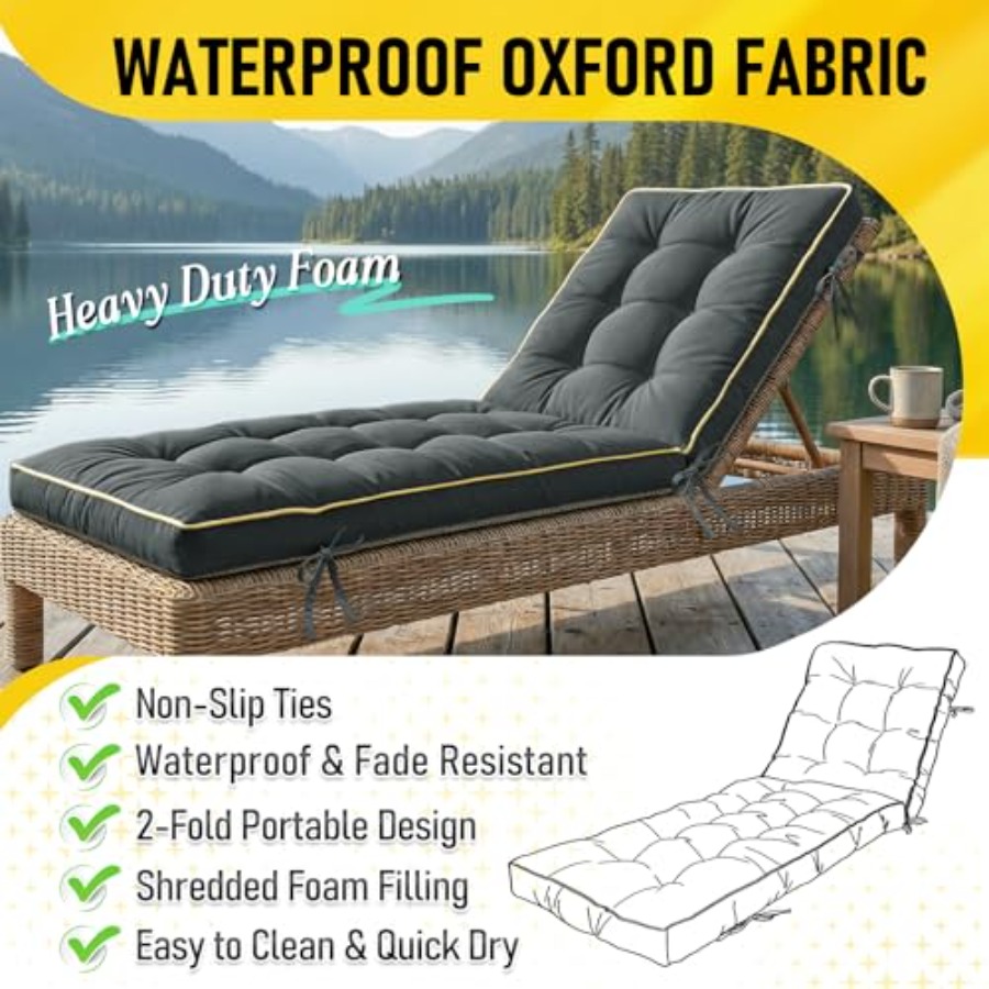 x21 Folding Chaise Lounge Cush - Outdoor Furniture Quick Dry ulasan dan harga