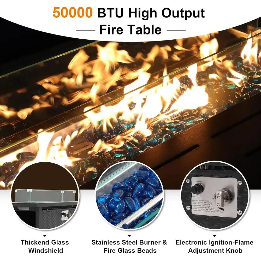 8-Piece Patio Furniture Set wi - Outdoor Furniture Fire Pit Set ulasan dan harga