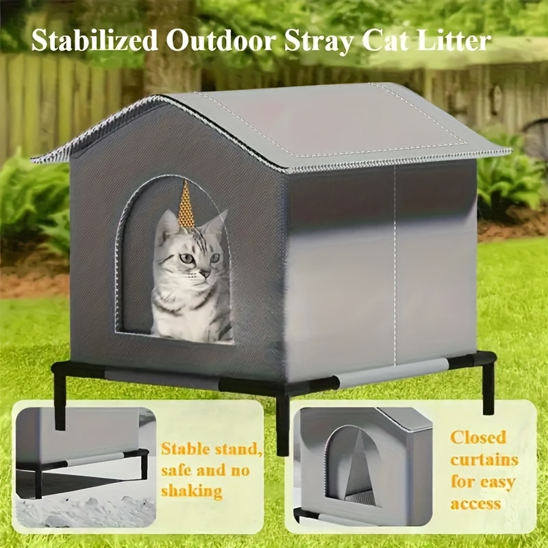 Stray Cat Houses with Mat Wate - Outdoor Rug Waterproof ulasan dan harga