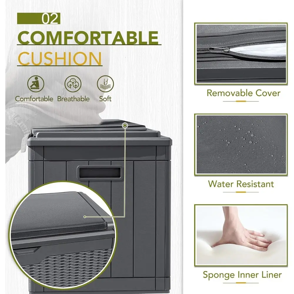 100 Gallon Lockable Deck Stora - Outdoor Furniture With Storage For Cushions ulasan dan harga