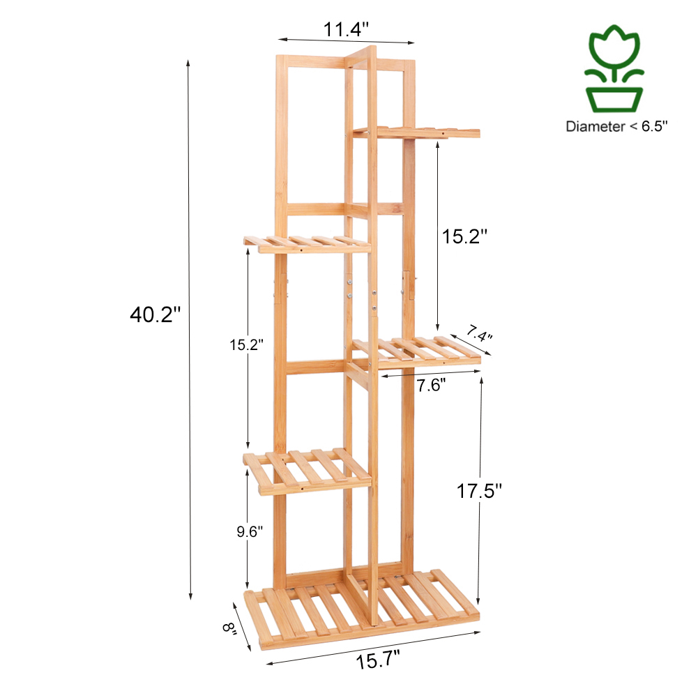 5 / 6 Tiers Tall Bamboo Plant  - Outdoor Furniture On Sale ulasan dan harga
