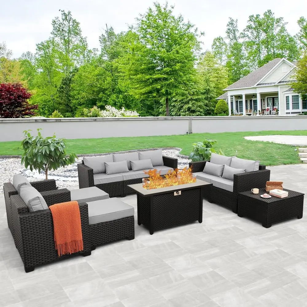 8-Piece Outdoor Furniture Set  - Outdoor Furniture Fire Pit Set ulasan dan harga