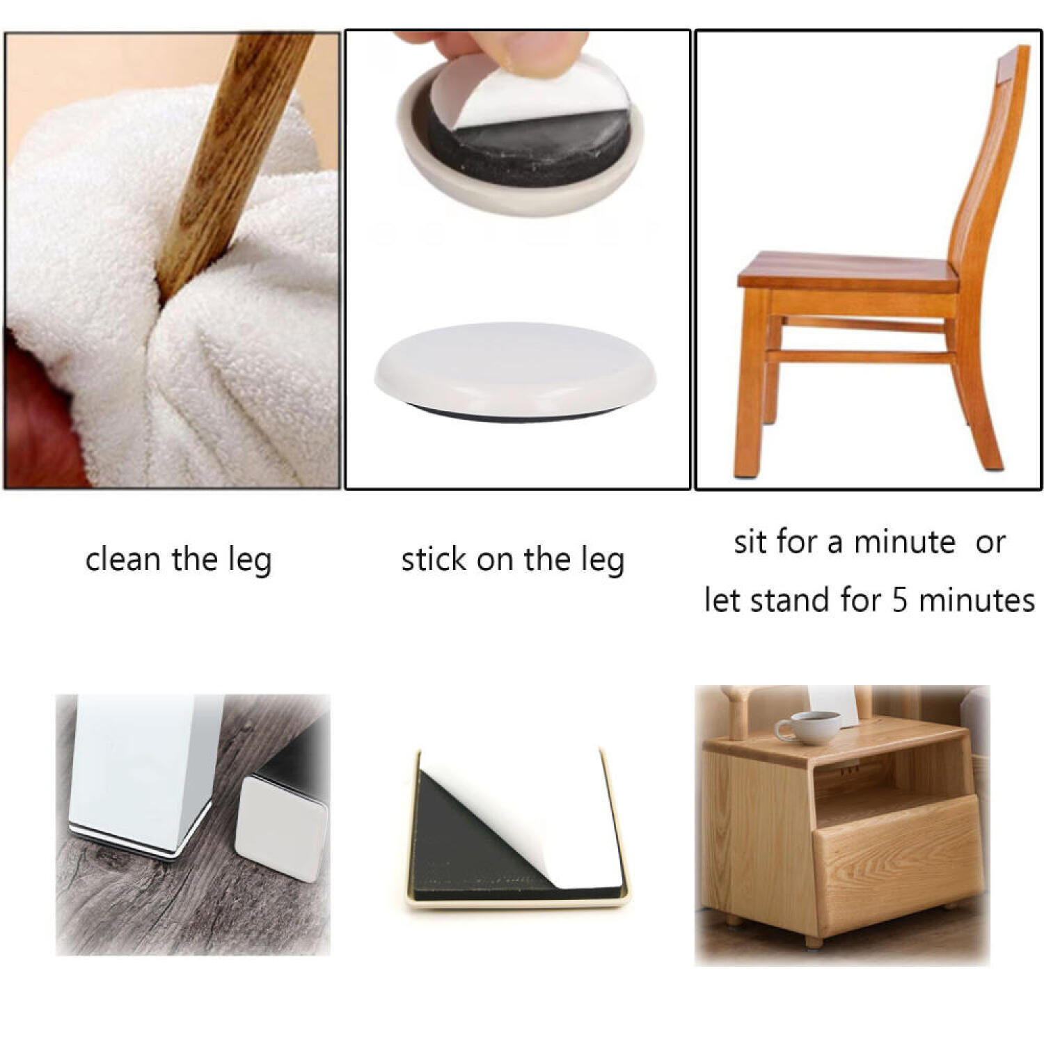 24/16/8/4pcs Self-Adhesive Fur - Outdoor Furniture Glider ulasan dan harga