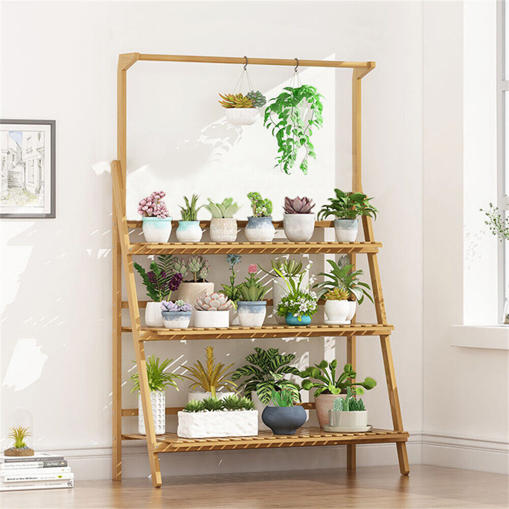 Folding Bamboo Plant Stand, Fl - Outdoor Furniture On Sale ulasan dan harga