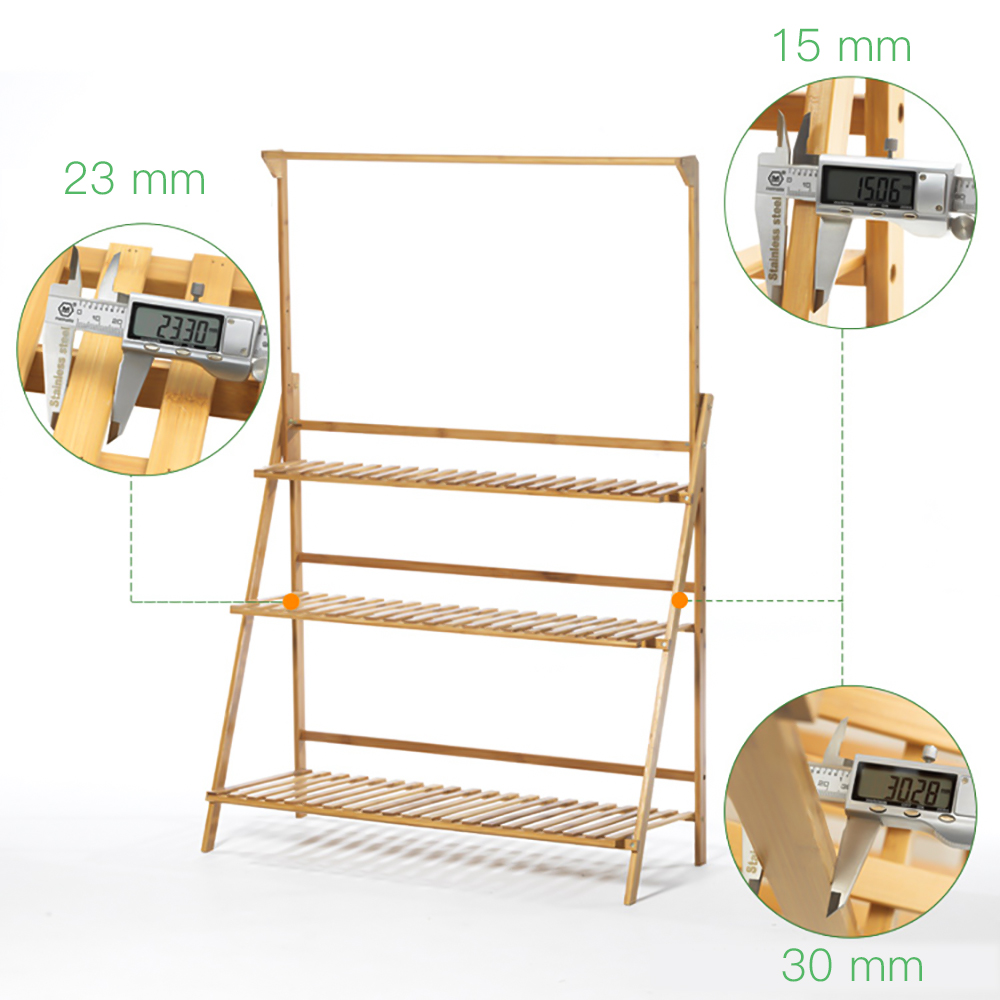 Folding Bamboo Plant Stand, Fl - Outdoor Furniture On Sale ulasan dan harga