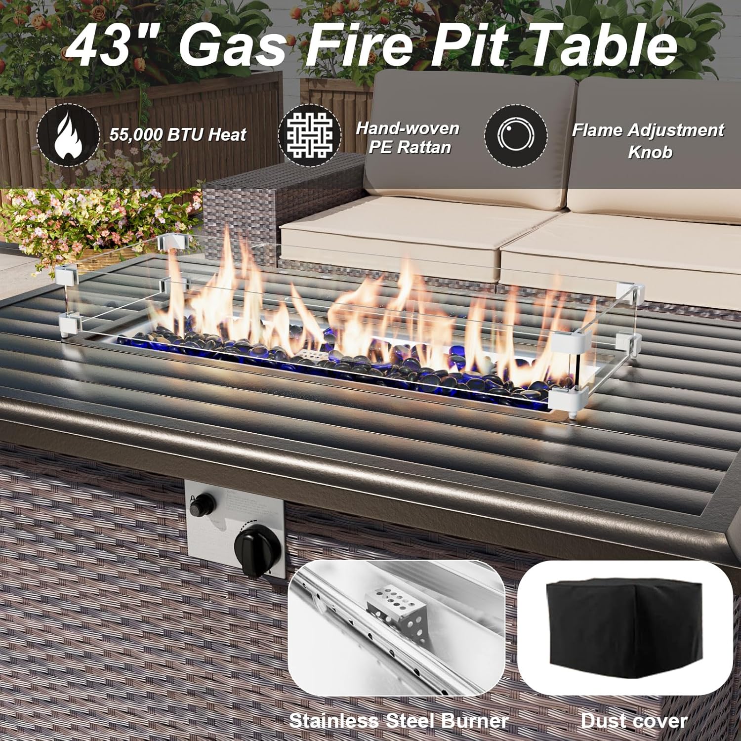 Patio Furniture Set with Fire  - Outdoor Furniture Fire Pit Set ulasan dan harga