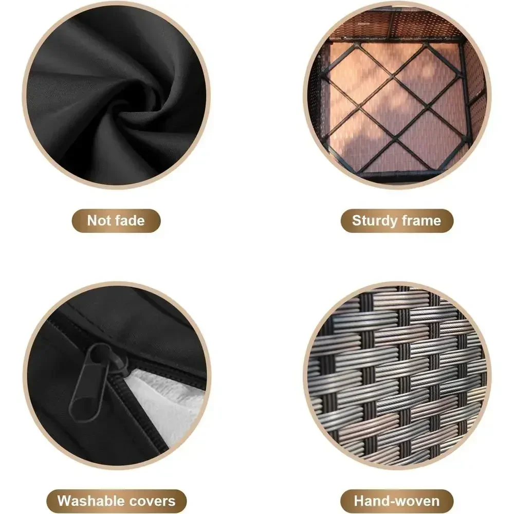 7-Piece Outdoor Patio Furnitur - Outdoor Furniture Fire Pit Set ulasan dan harga