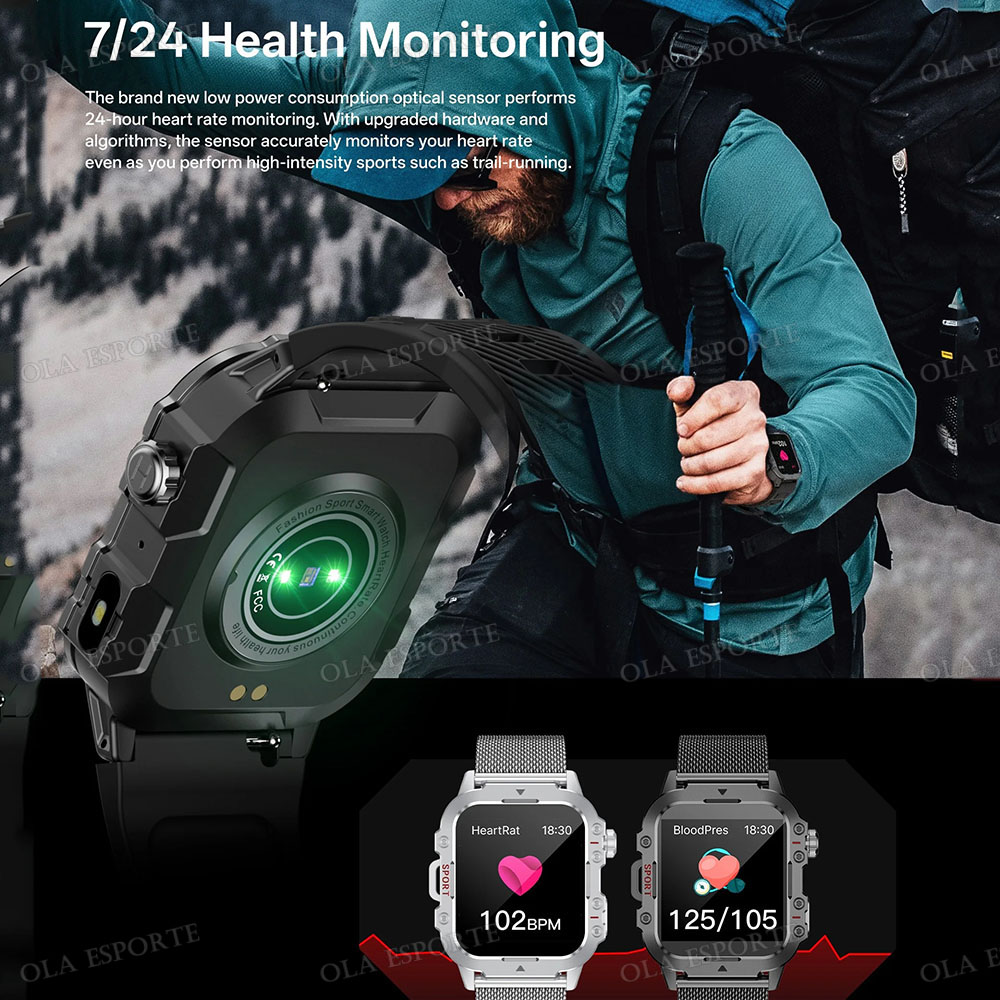 2026 Rugged Military Smart Wat - Outdoor Rug Waterproof ulasan dan harga
