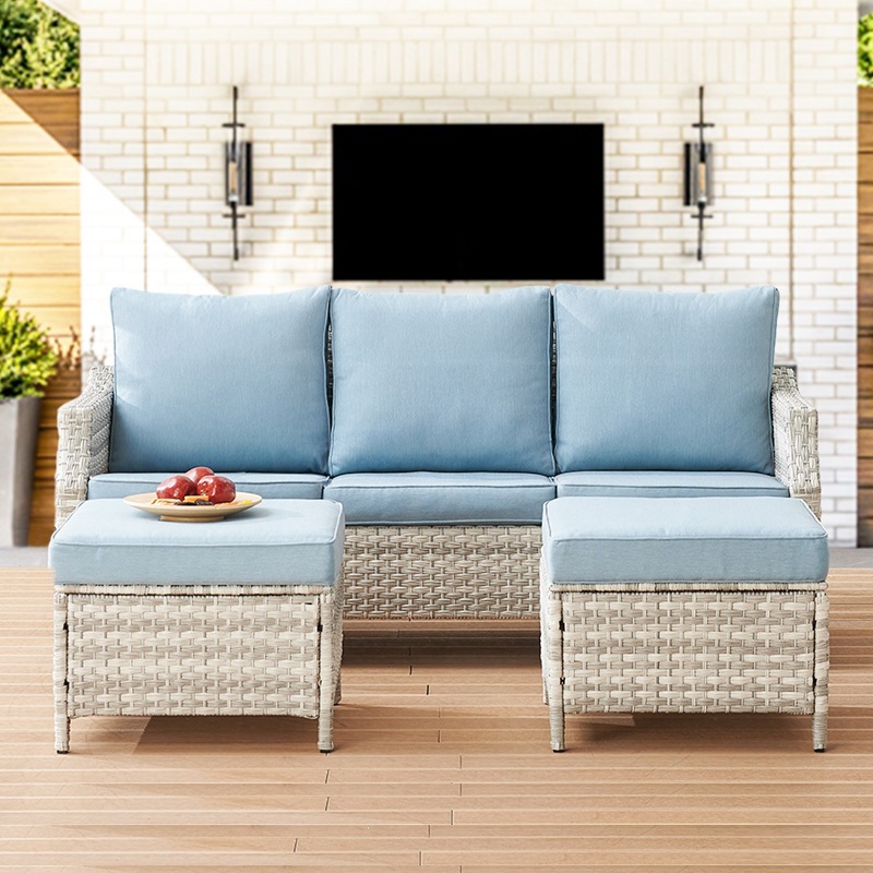 Modern PE Rattan Outdoor Sofa  - Outdoor Furniture Quick Dry ulasan dan harga