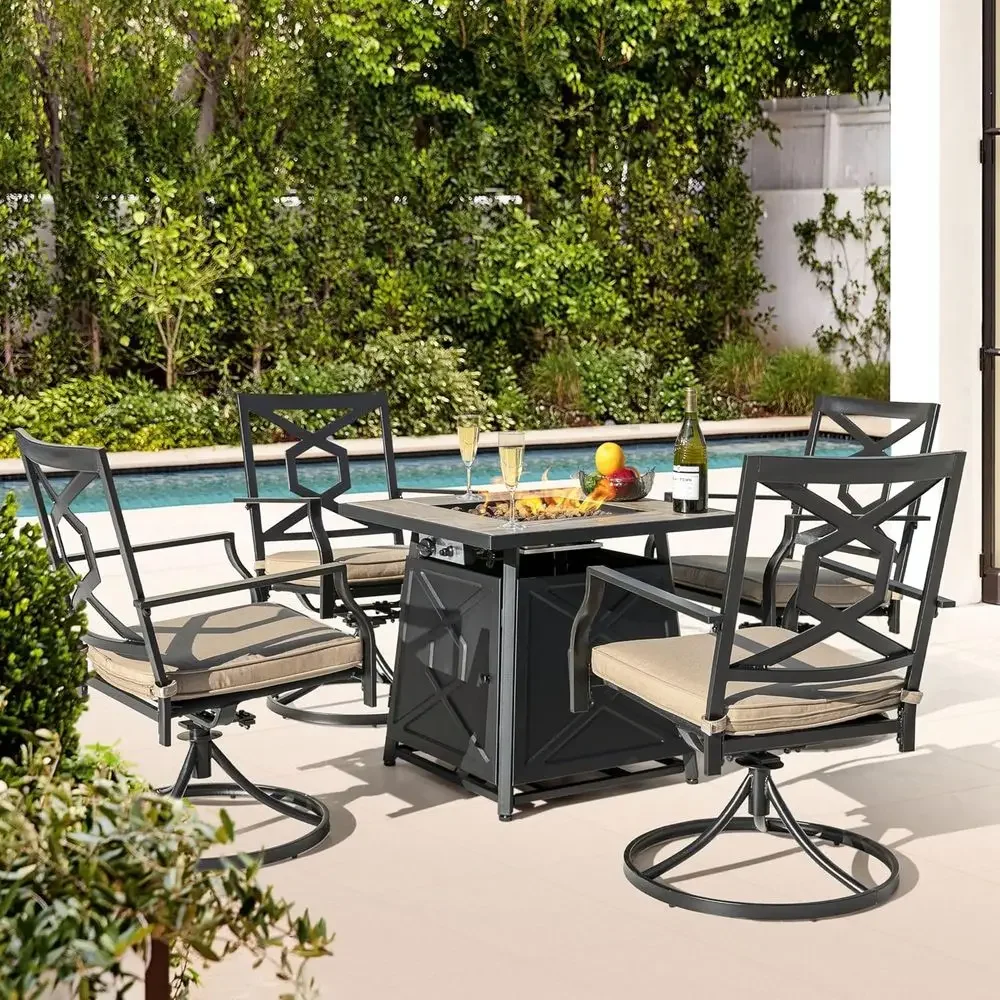 5-Piece Outdoor Patio Furnitur - Outdoor Furniture Fire Pit Set ulasan dan harga